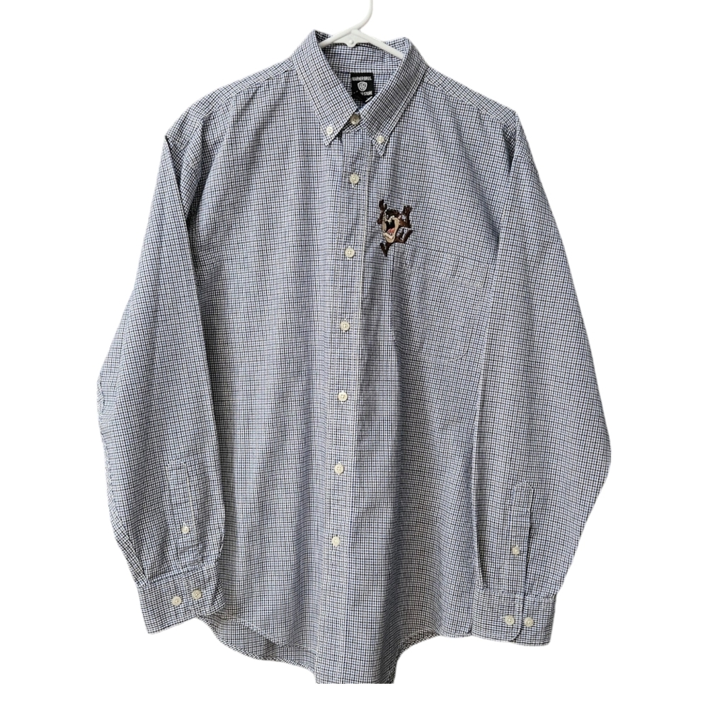 Vintage Warner Brothers Shirt 90's NEW Tasmanian Devil Men's Medium Long Sleeve